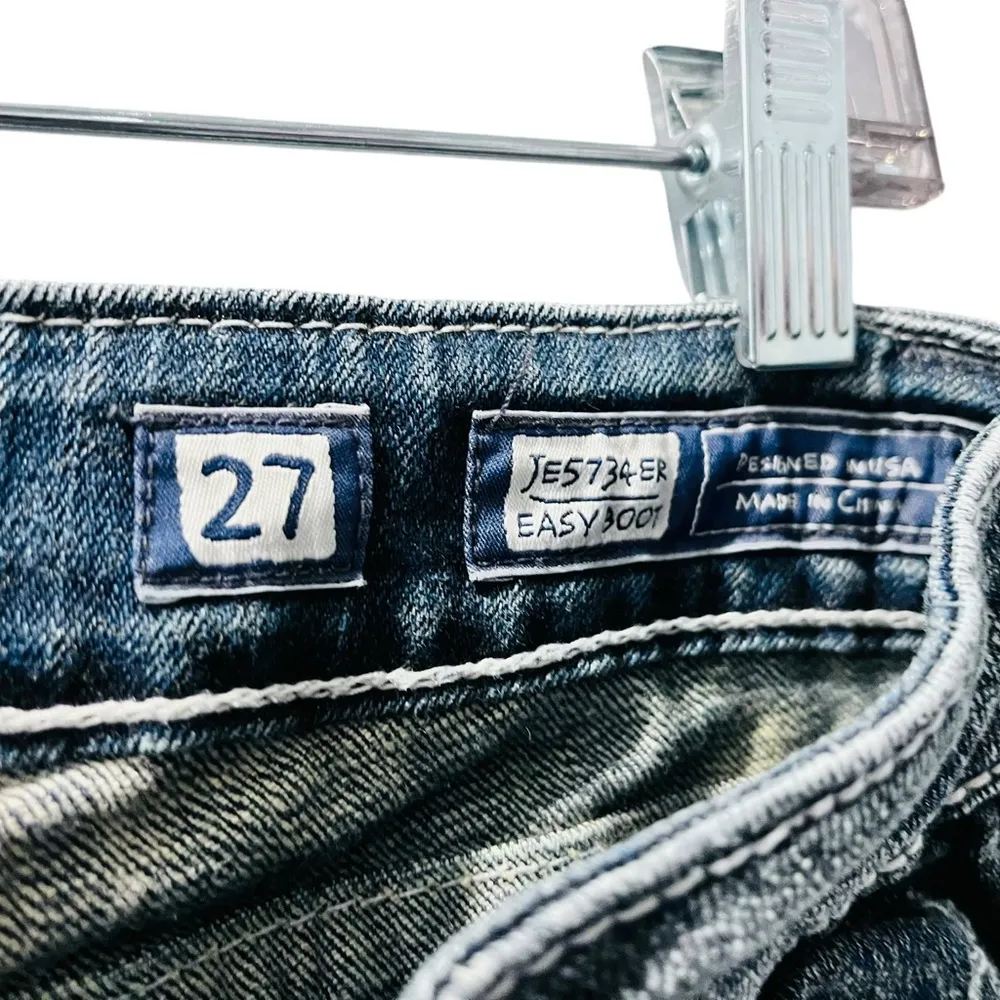 Miss Me Y2K Studded Embroidered Easy Boot Cut Jeweled Chain Denim Jeans 27x30.5 - Image 6