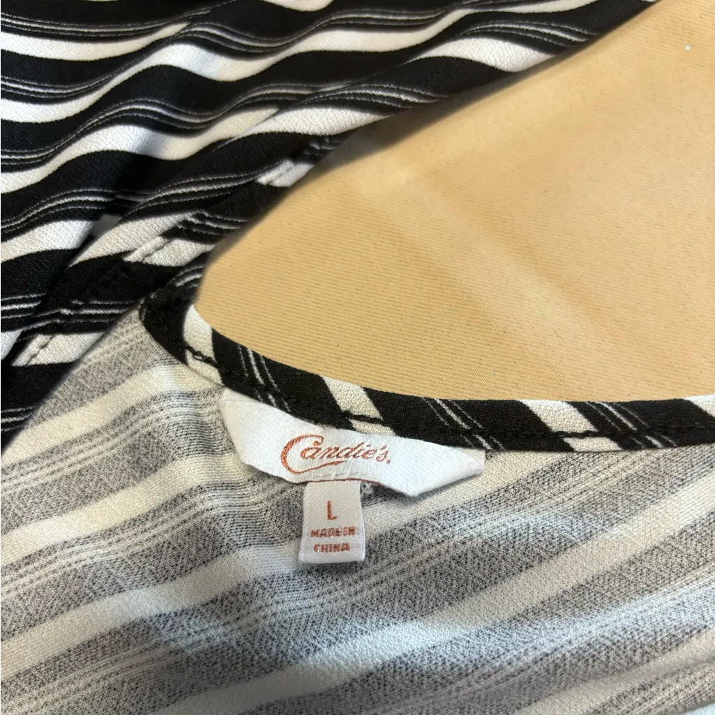 Candies Black & White Striped Knee-Length‎ Dress - Image 3