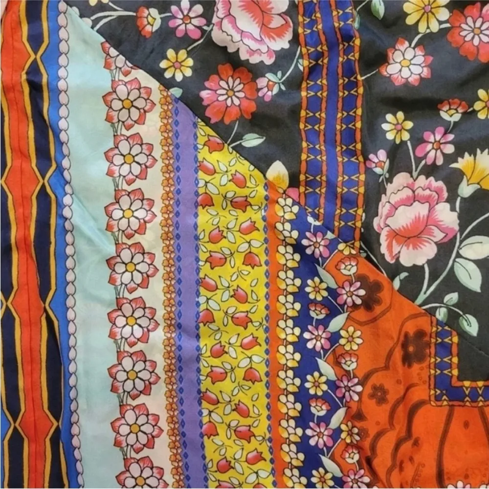 Johnny was electric 3/4 sleeve boho 100% silk tunic NWT - Image 8