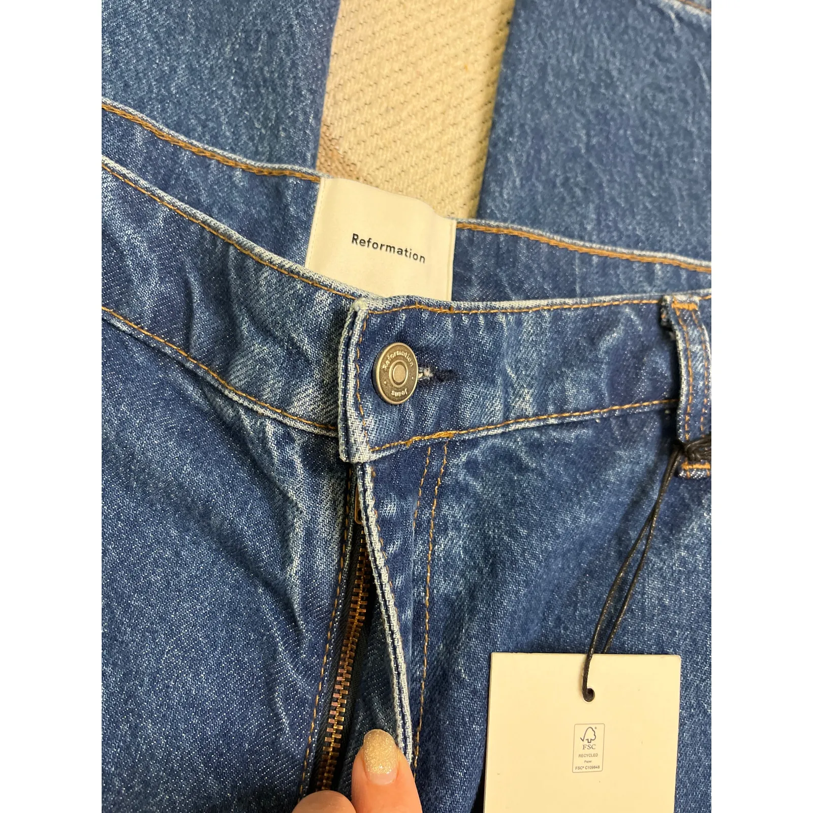 Reformation Diego Mid Rise Baggy Utility Jean, size 27, MSRP $198 - Image 10