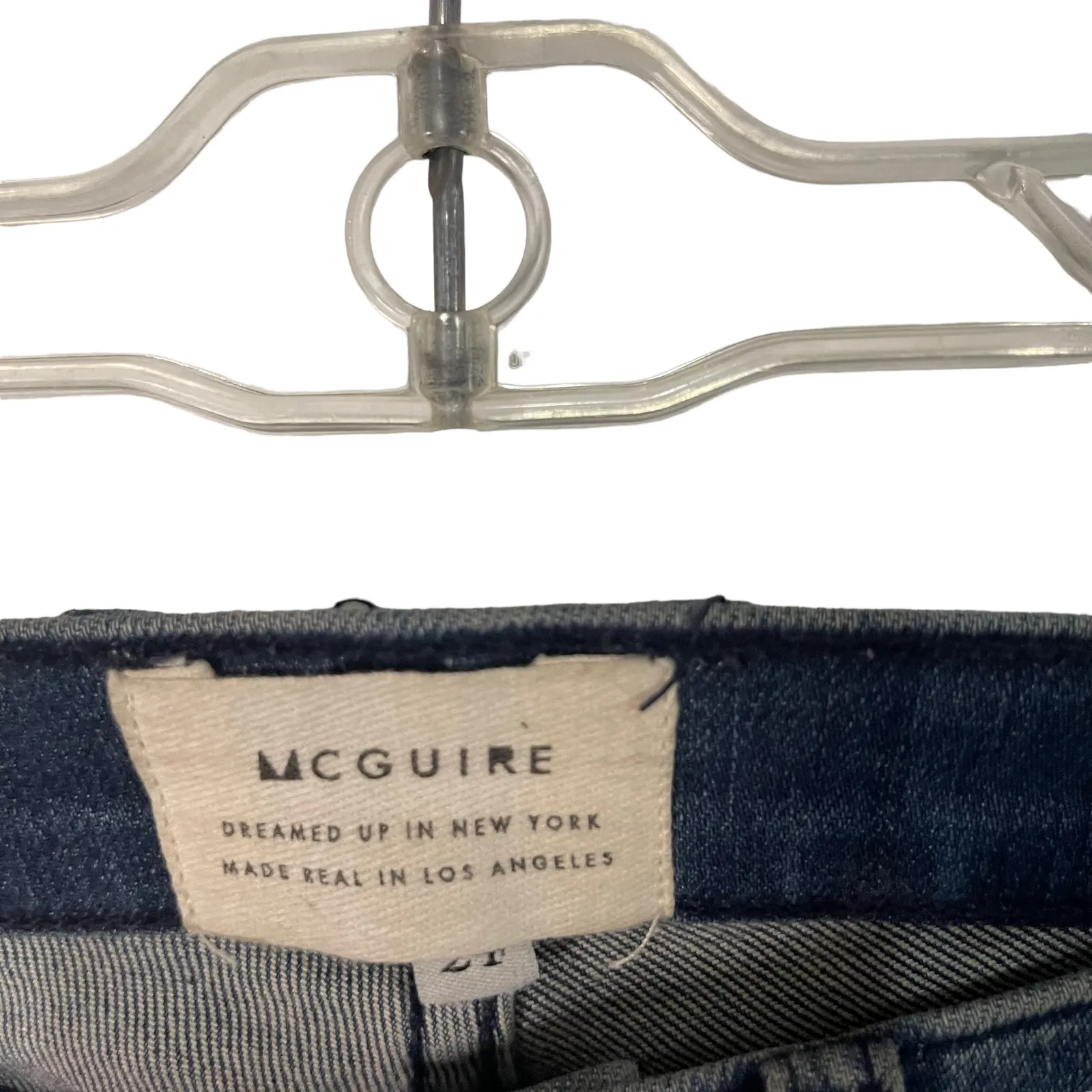 Mcguire Size 24 High Rise 70's Style Western Dark Wash Flare Jeans - Image 6