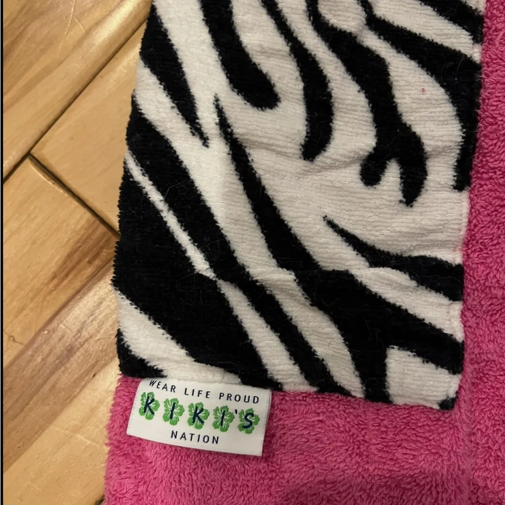 Pink and Zebra Print Towel Pants Size undefined - Image 2