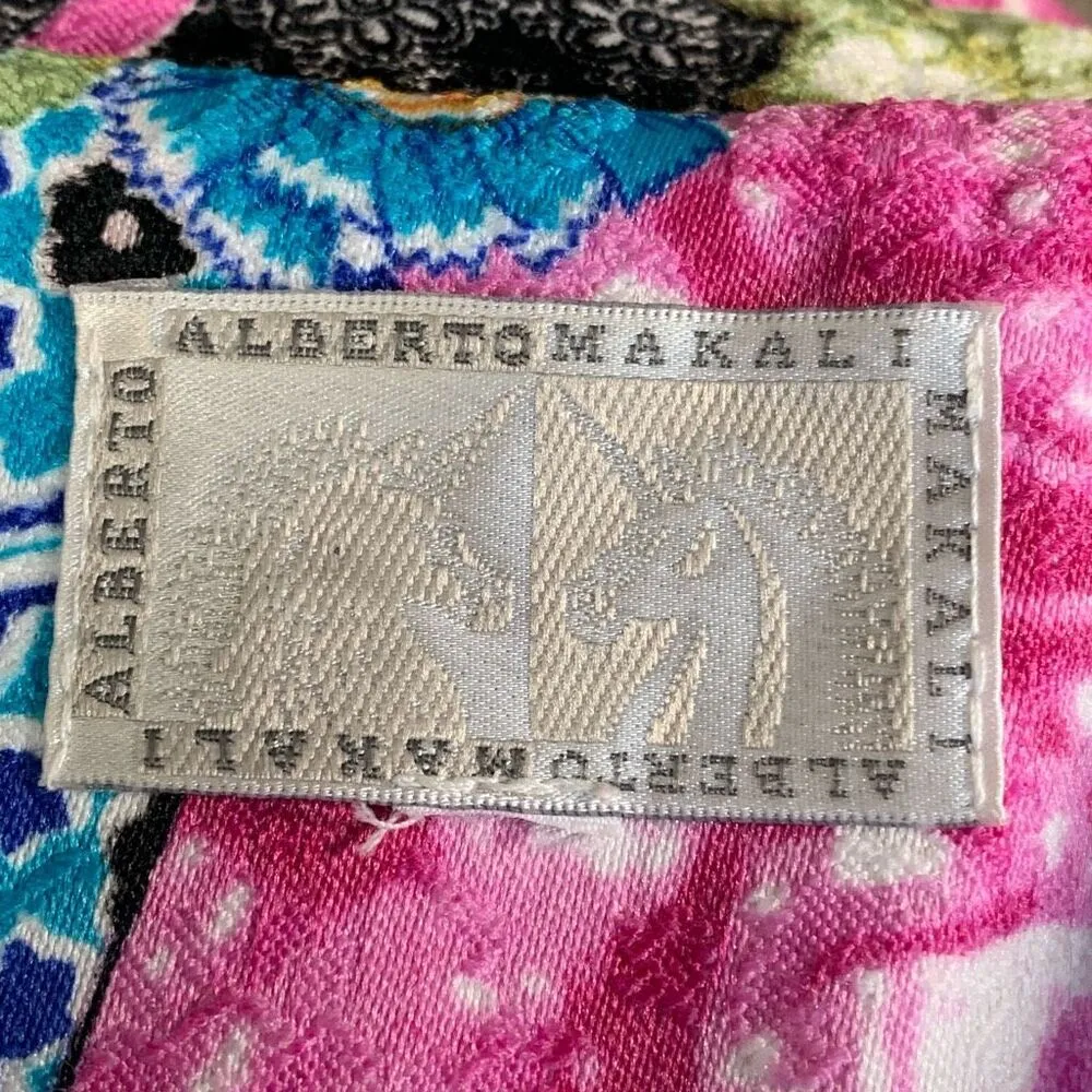 Y2K Alberto Makali Blazer Jacket Multicolor Beaded Embellished Floral Boho - Image 8