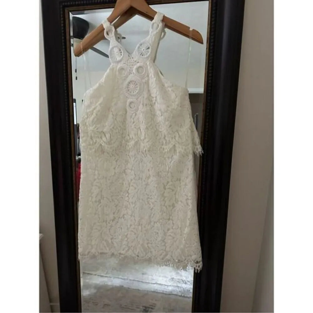 DO+BE White Lace Halter Dress NWT‎ Small Bridal Wedding Shower Graduation Summer - Image 3
