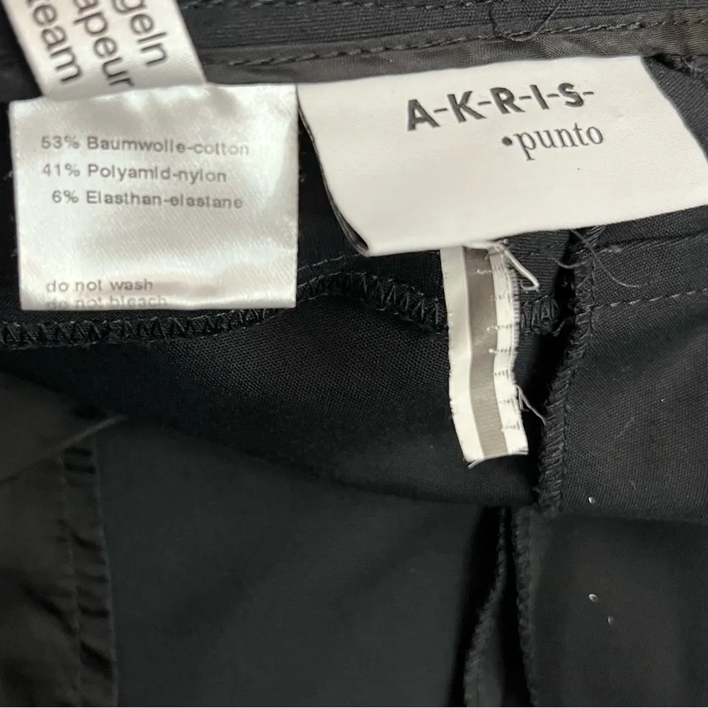 Akris Punto Pants Franca Techno Cotton Pants in Black High Rise Sz US 10 EUC - Image 16