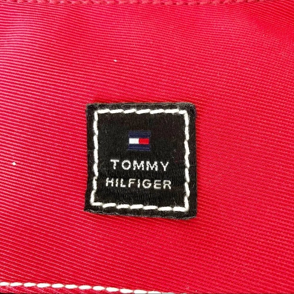 Tommy Hilfiger Red Y2K Mini Canvas Handbag - Image 4