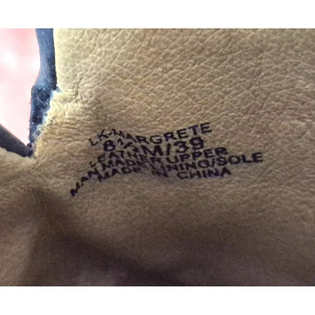 Lucky Brand Margrete Leather Mule Slide Light Gray Size 8.5 M Slip On Block Heal - Image 10