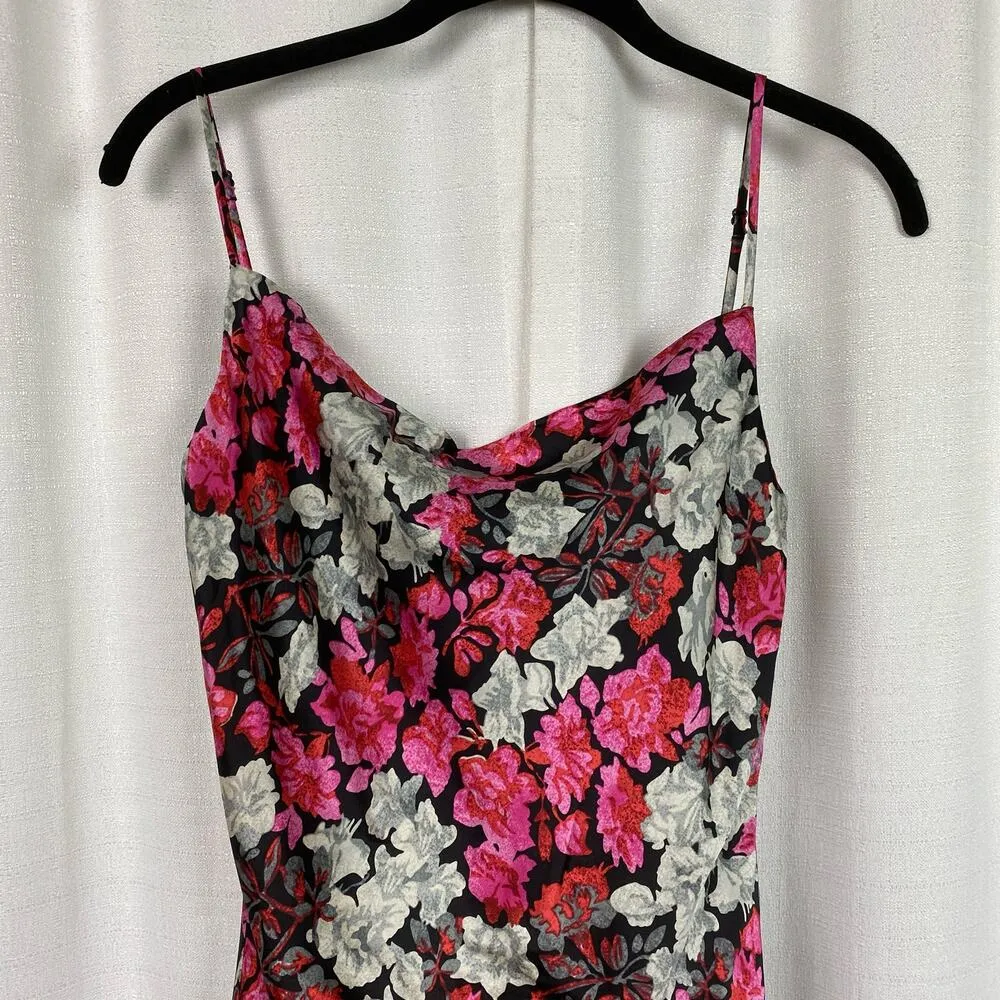Cinq A Sept Pink&Gray Floral Silk Ryder Mini Dress Sz.4 NWT - Image 6