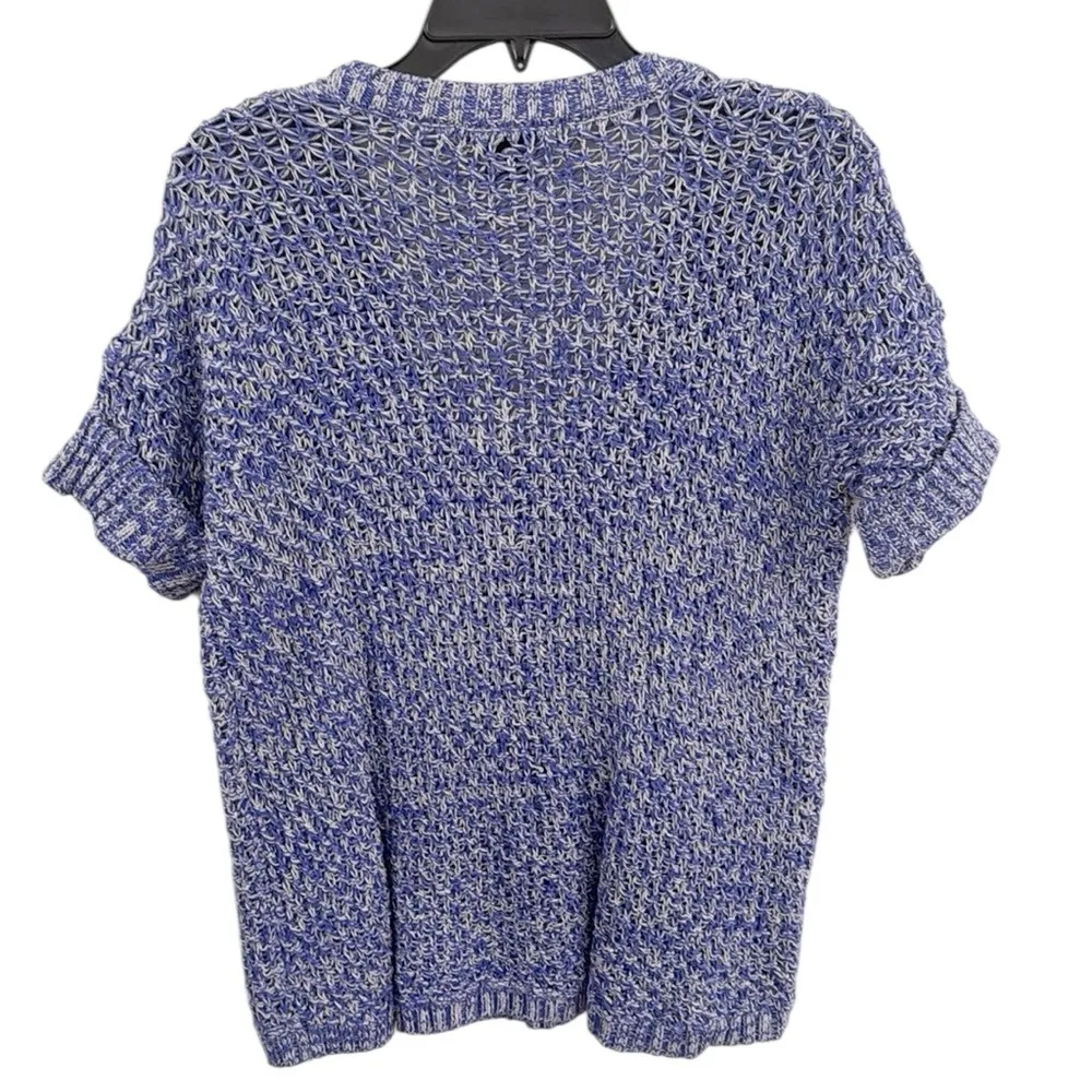 Calvin Klein Jeans Open Stitch Round neckline short sleeves Sweater size S / M Gray Size M - Image 2