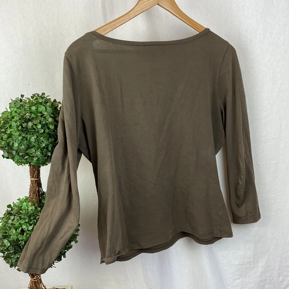 Max Mara Brown Long Sleeve Tee T Shirt XL - Image 2