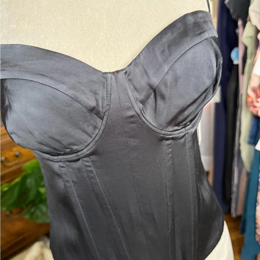 ☀️SUMMER CLEARANCE SALE☀️ Good American New W/ Defects Black Corset Top - Image 4