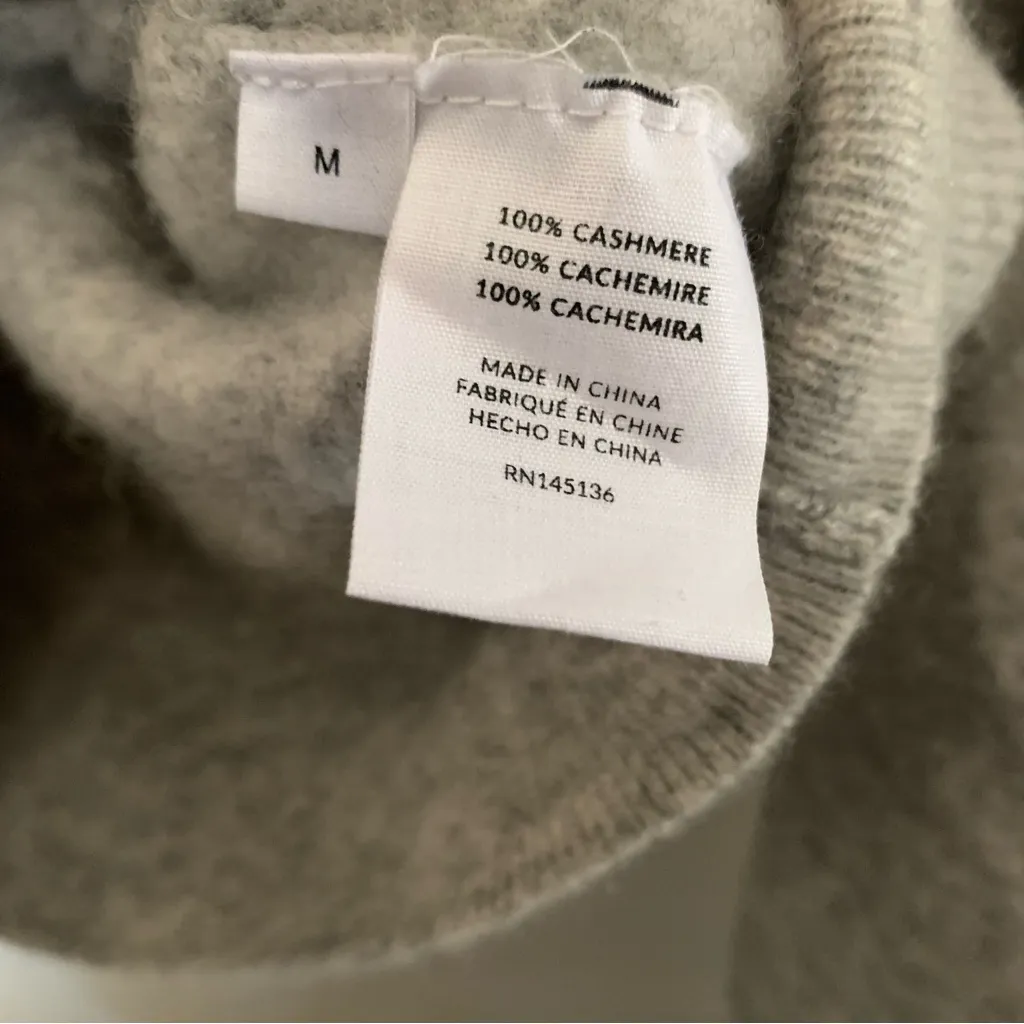 NAADAM Gray 100% Cashmere Crew Knit Sweater Silver Size XS - Image 7