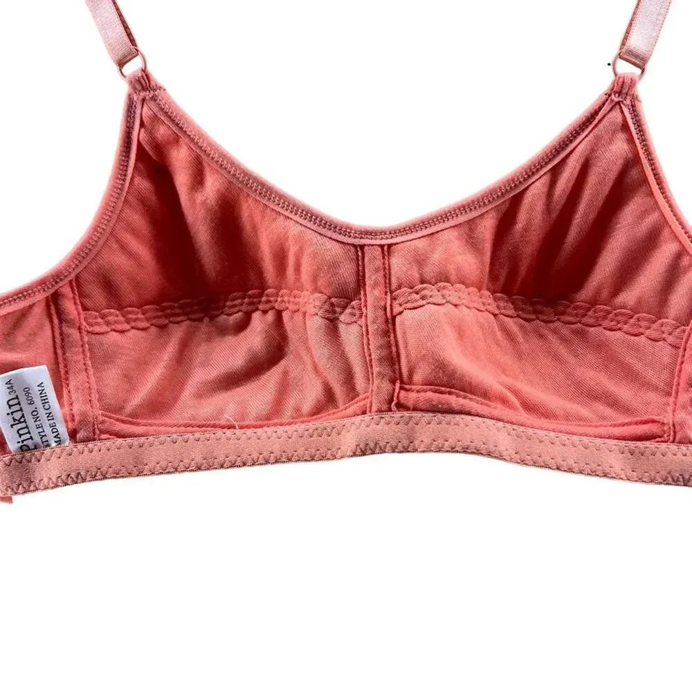 Pinkin Orange Sorbet Cotton Bralette 34A Womens Lounge Lingerie Size undefined - Image 4
