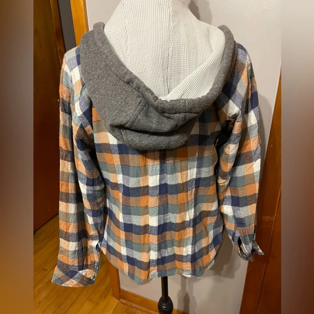 Northpoint Insulated Hooded Flannel Blue Size M - Image 2