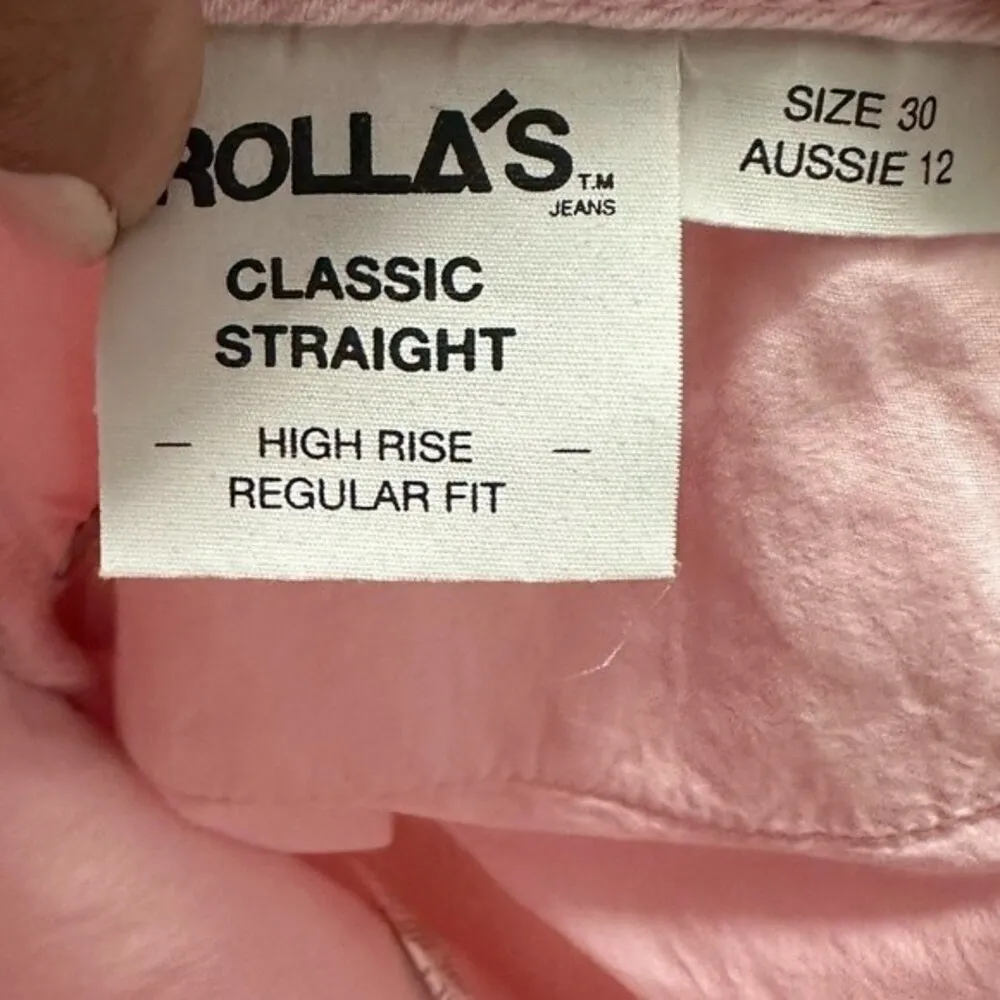 Rollas Classic Straight Jeans Pant 90's Pink - Image 7