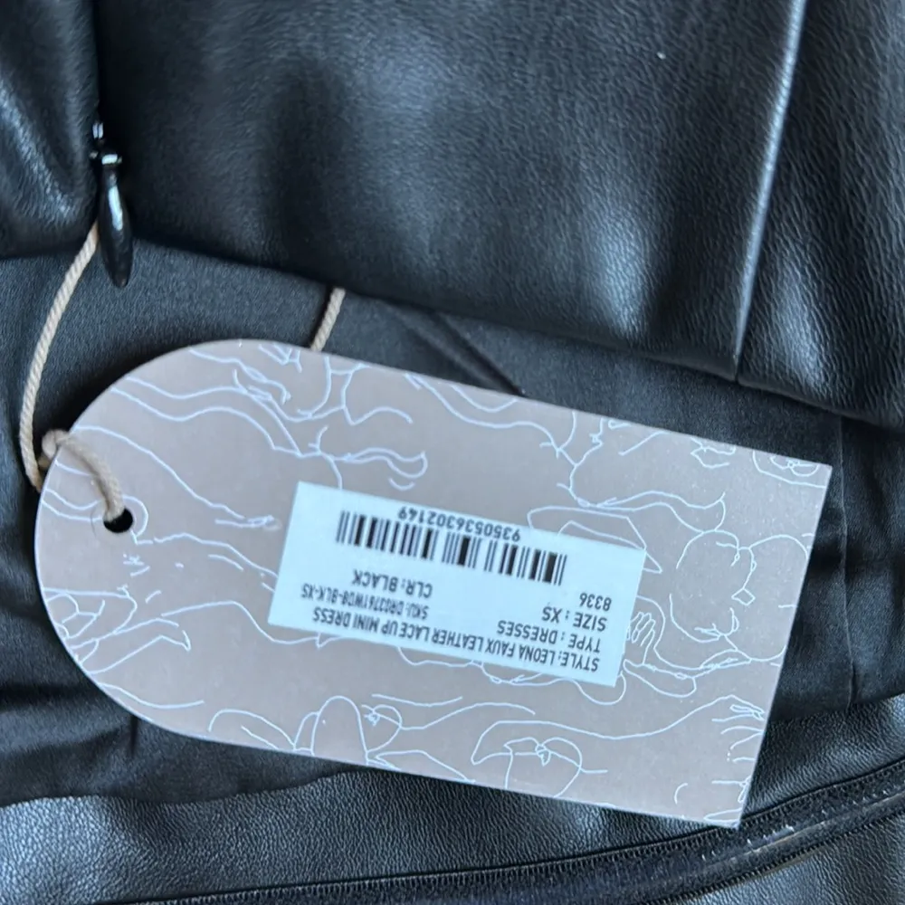 NEW meshki leona faux leather lace up mini dress - Image 10