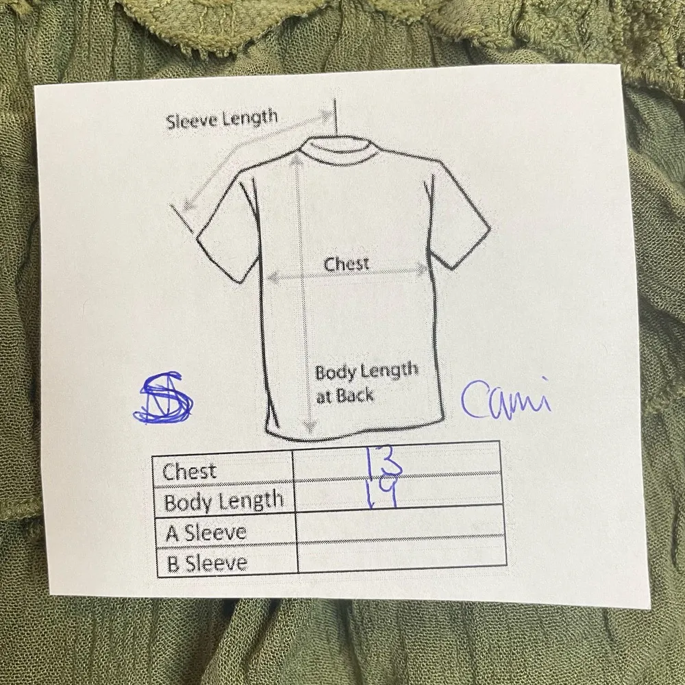 FREE PEOPLE NWT FLIRTY BOHO CROCHET LACE DETAILS ADELLA CAMI GREEN SMALL Fairy - Image 8