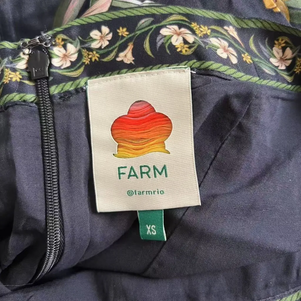 NWOT Farm Rio Flowers Arch Wrap Front Floral Flowers Mini Skirt Size XS - Image 13