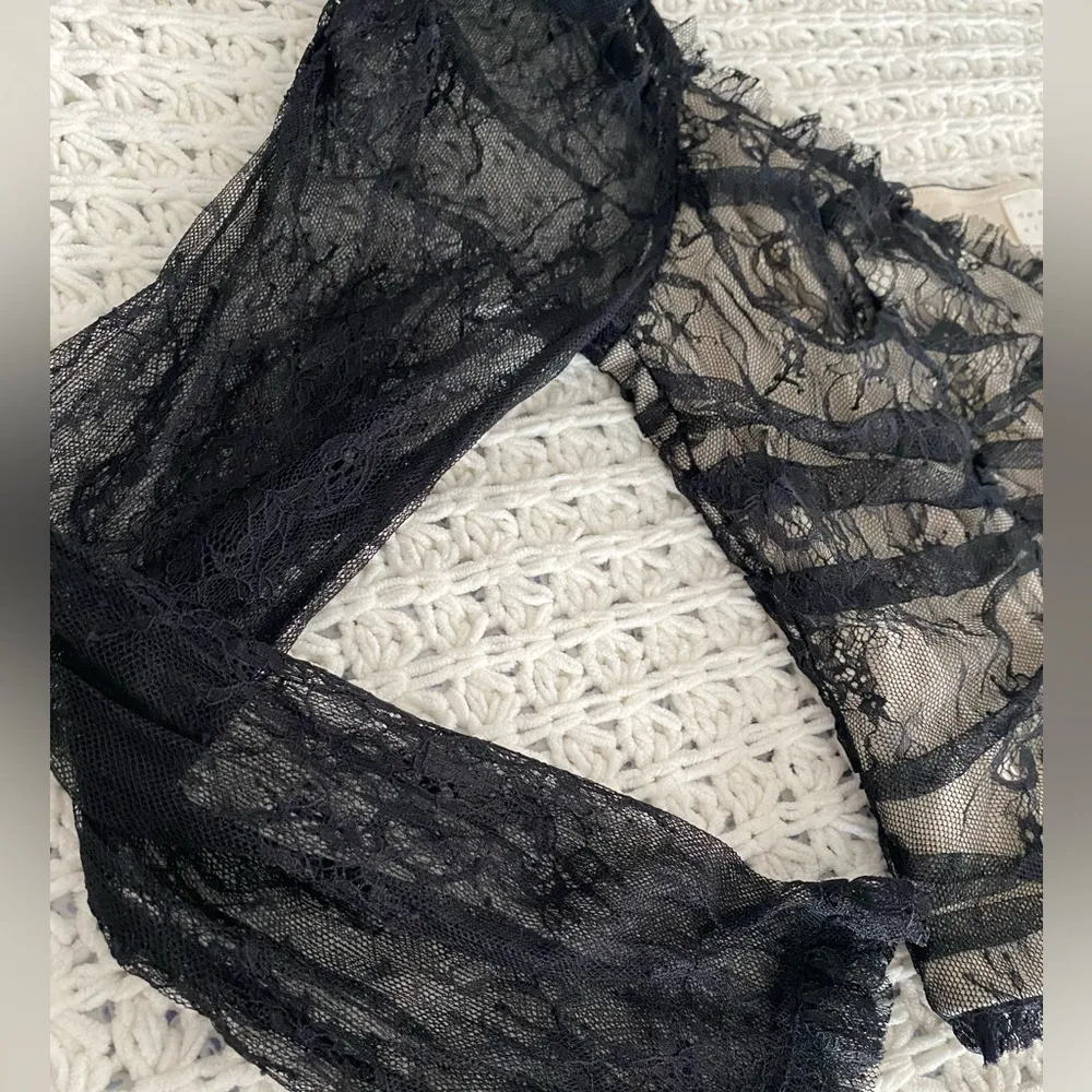 Dee Elly Lace Corset-Front Top | Black / Beige - Image 4