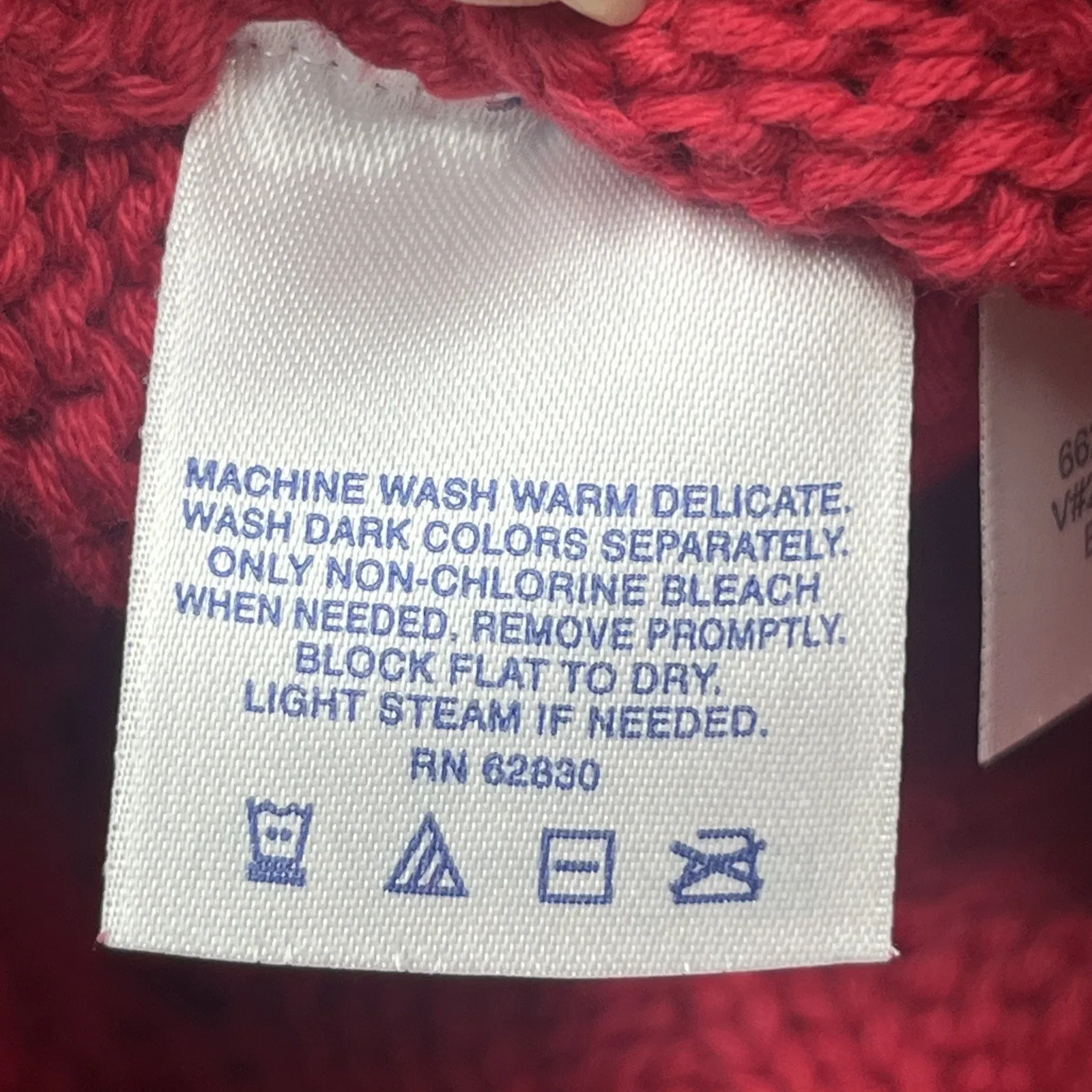 Vintage Lands' End Cable Knit Sweater Womens M 10-12 Red Fisherman Classic USA - Image 8