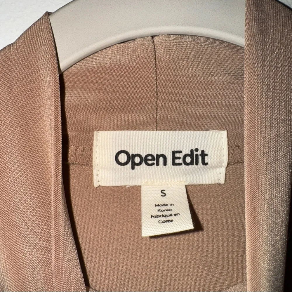 NWOT Nordstrom Open Edit Brown Tan Tank Top Sleeveless Mock Neck Small - Image 3