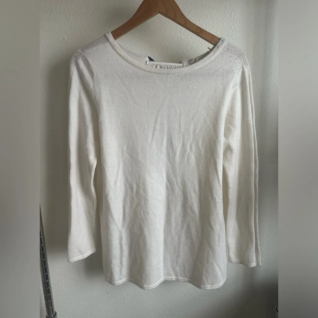 Soft Surroundings Wool Cream Sweater - Image 2