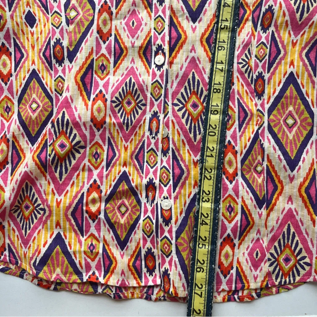 Chico's Multicolor Geometric Button Down Shirt - Image 9