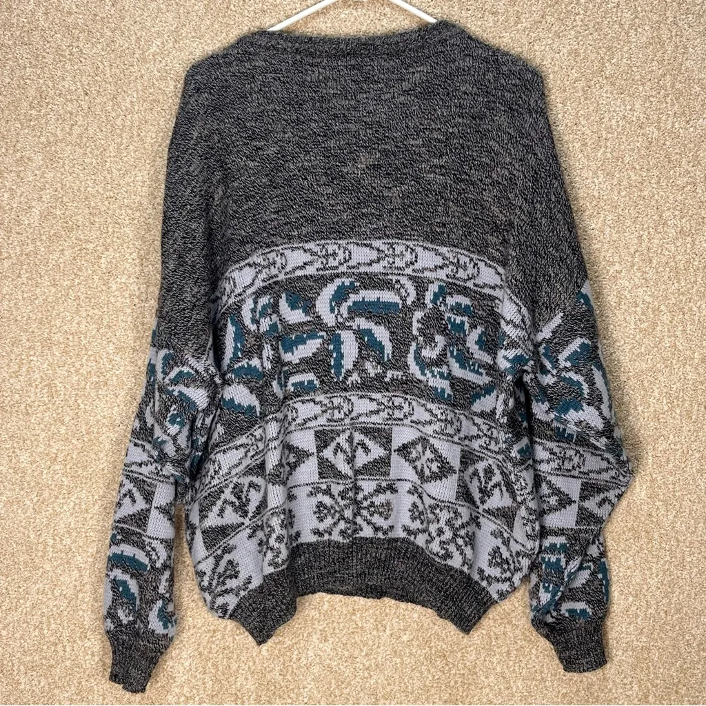 Vintage wool blend made in Italy sweater sz large fleur - Image 2