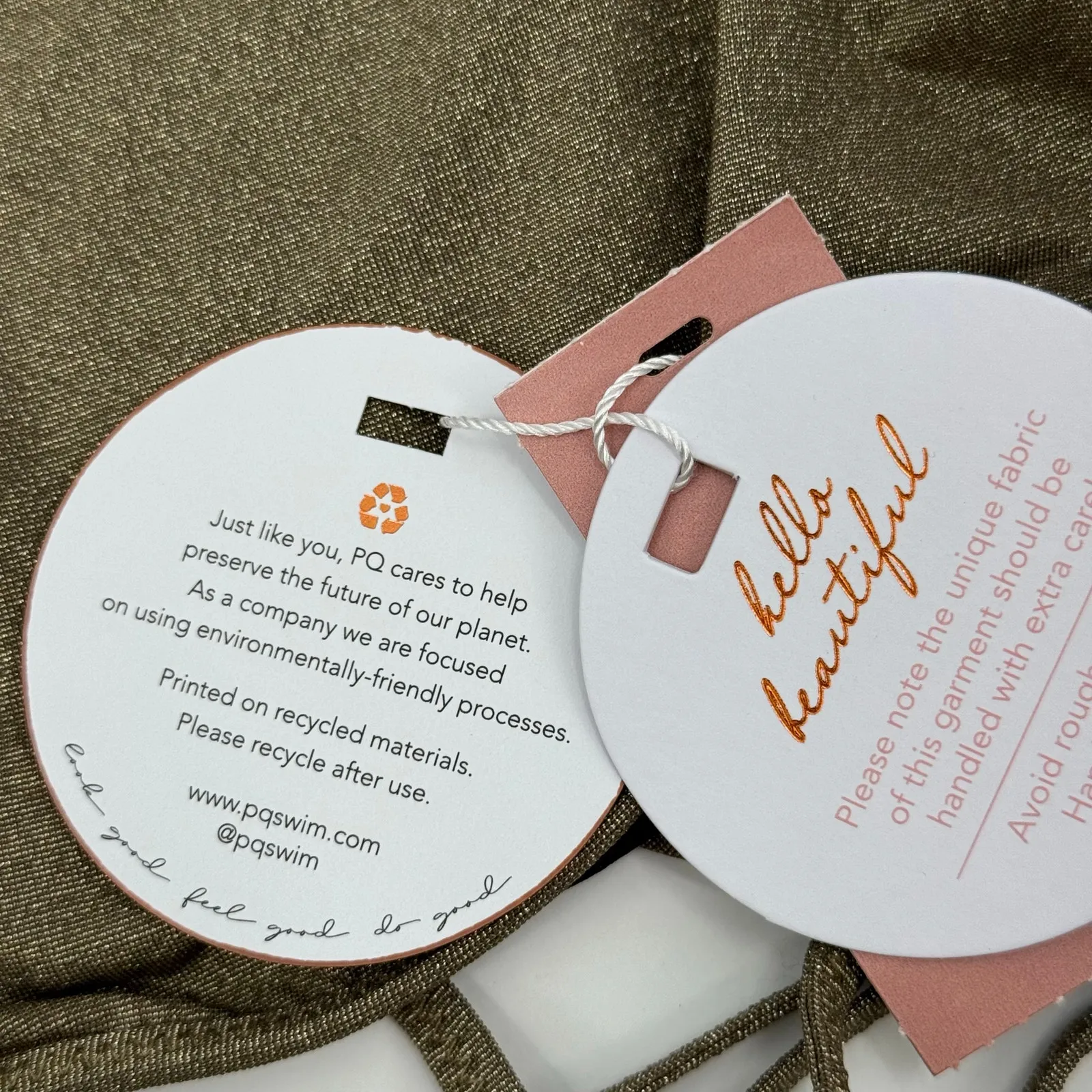 PILYQ PQ SWIM Bikini Top Size Medium NWT Euphoria Sydney Tie Gold Shimmer Swim - Image 8