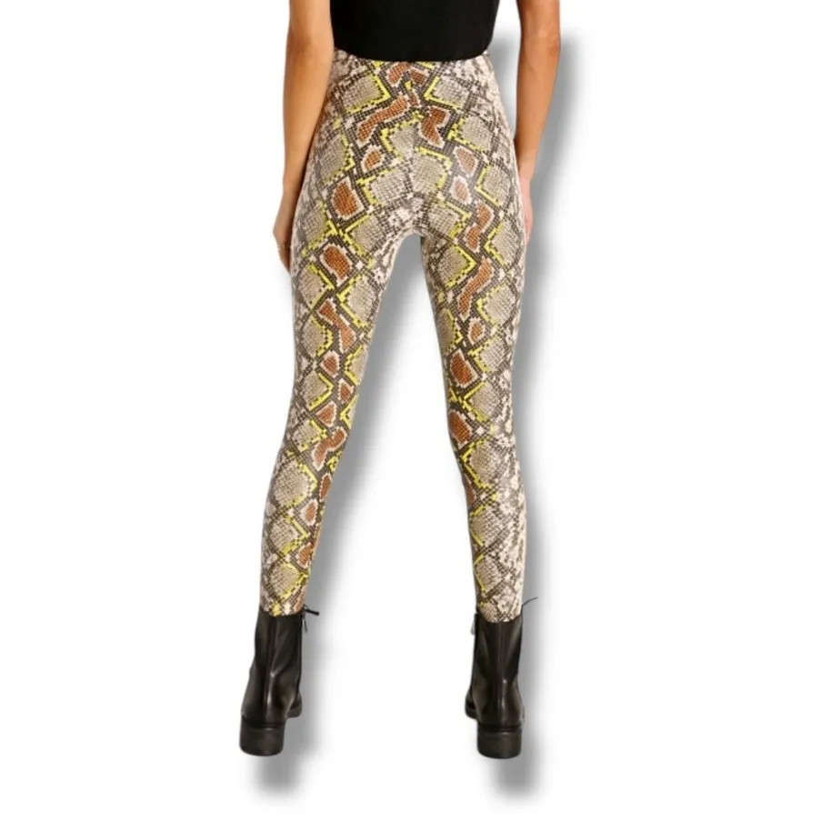 Commando faux animal legging with control neon snake NEW - Image 5