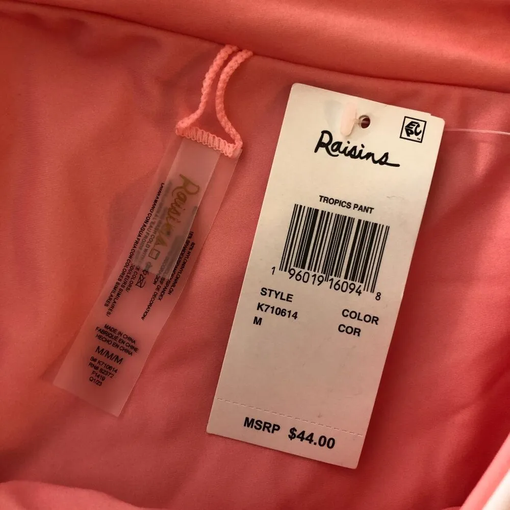 Raisins Bikini Bottom Reversible High Waist Floral Pink White M - Image 6