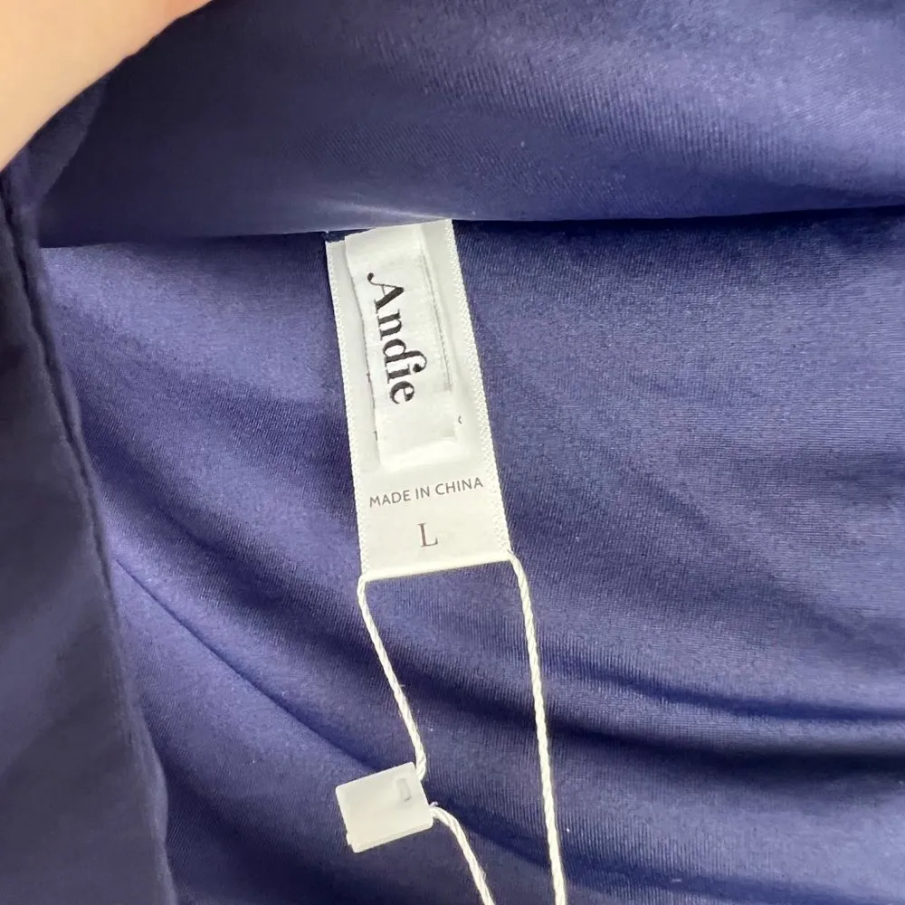 NWT Andie Swim The Cheeky Bottom Flat Bikini Navy Blue Size Large L NEW - Image 7