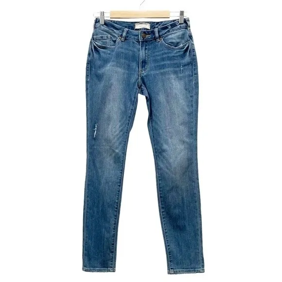 Sundance Primrose Jeans Distressed Medium Wash Low Rise Skinny Women’s Size 27 - Image 3