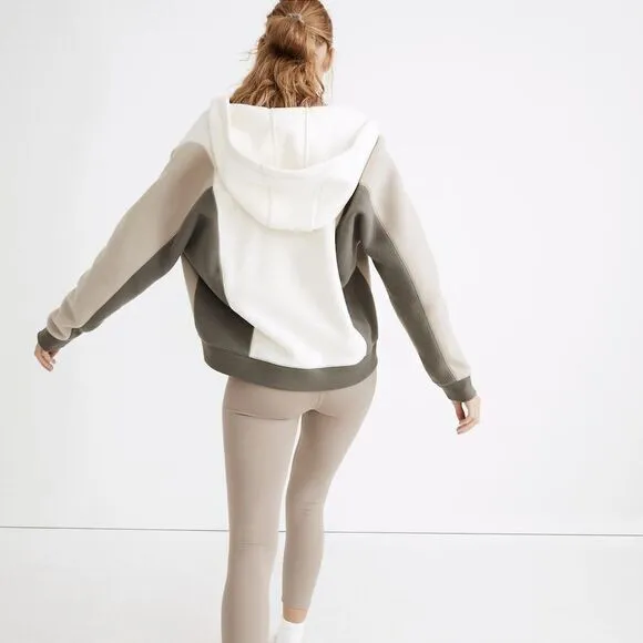 NEW Madewell MWL Betterfleece Colorblock Zip‎ Hoodie Sweatshirt, M - Image 3