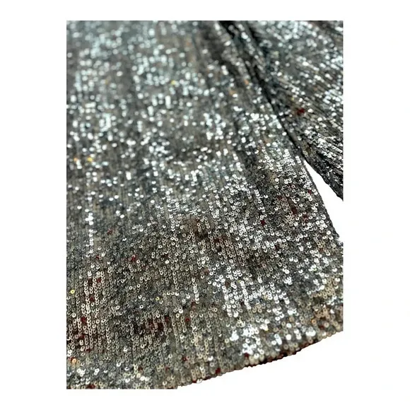 SPENSE SILVER SEQUIN TOP‎ FLOWY SPARKLY SEQUIN WOMEN SIZE SMALL NWT - Image 7
