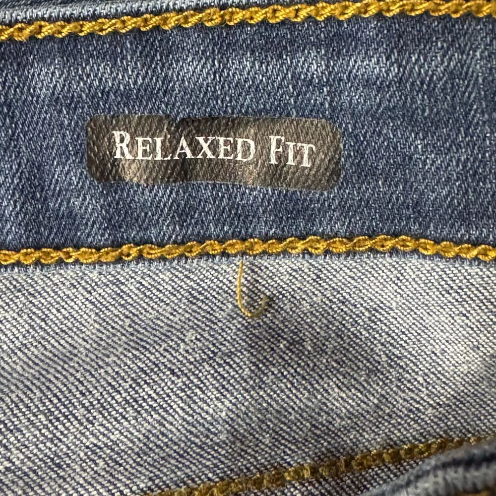 Judy Blue SZ 11/30 Relaxed Fit Jeans Mid-Rise Stretch Zip-Fly Whiskered Blue - Image 10