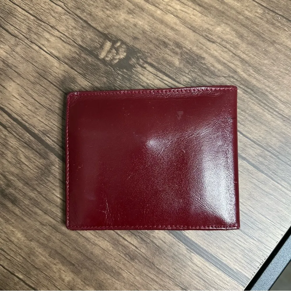 Burgundy Cartier Bifold Wallet w/ Dust cloth - Image 5