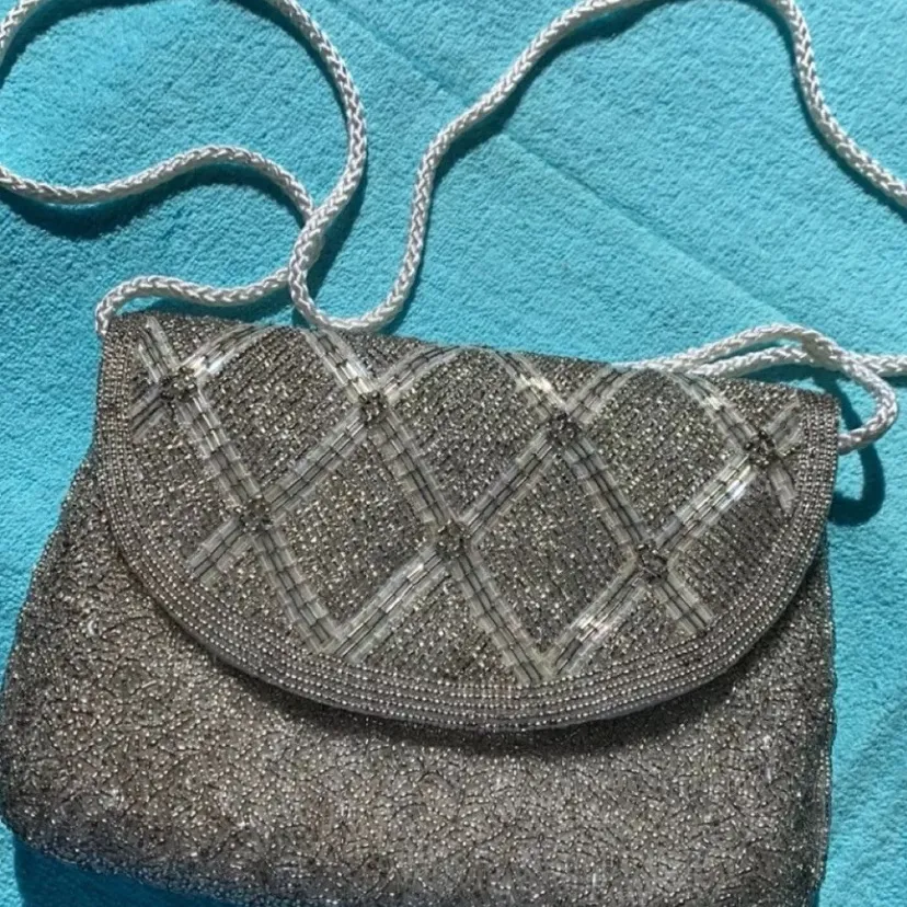 Jennifer Moore Handmade In China Bedazzled Bling Crossbody Purse - Image 2