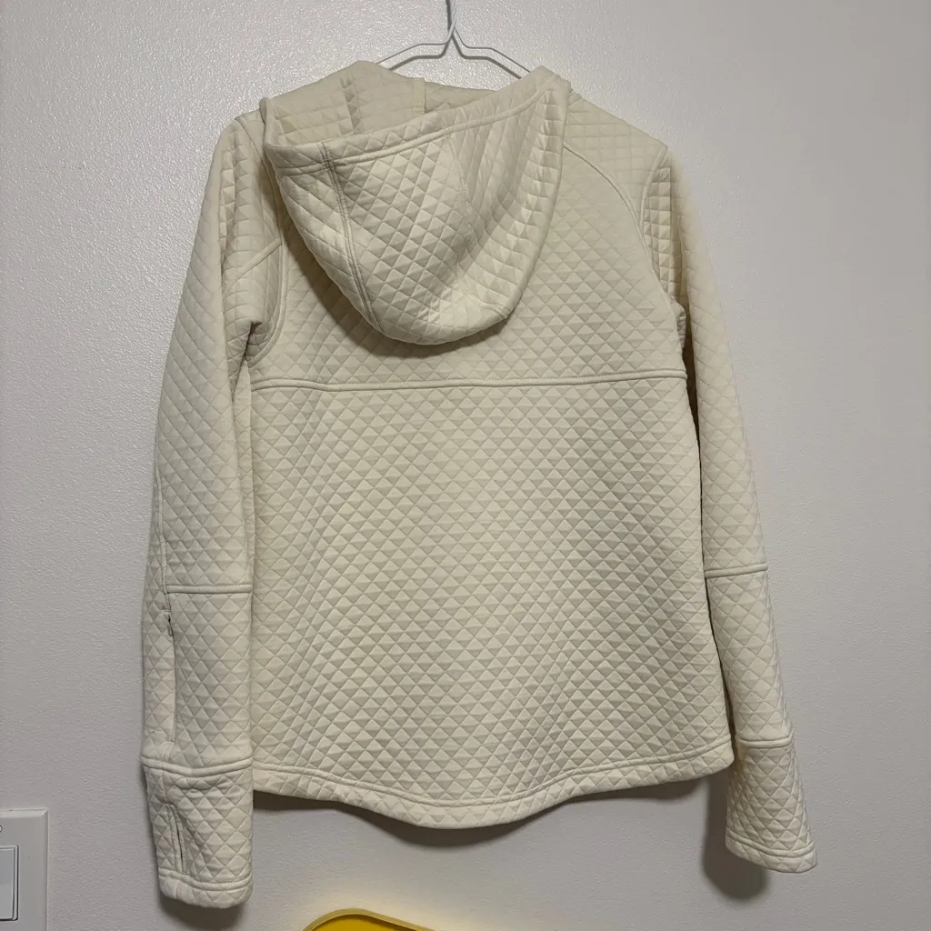 Women's ExOfficio Cream Quilted Zip Up Jacket Medium - Image 9