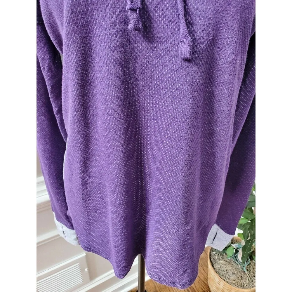 Boxer Craft Women Purple Polyester Long Sleeve Pullover Casual Hoodie Size Small - Image 3