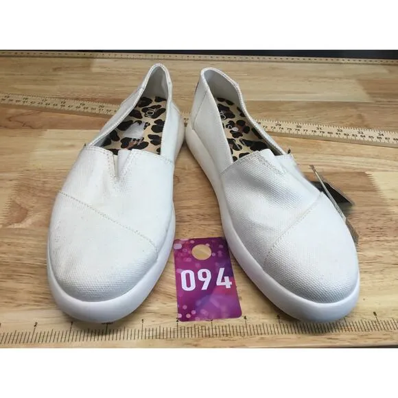 TOMS Alpargata Mallow Women's 8 White Canvas Slip-On Round Toe Flats 10016730 - Image 2