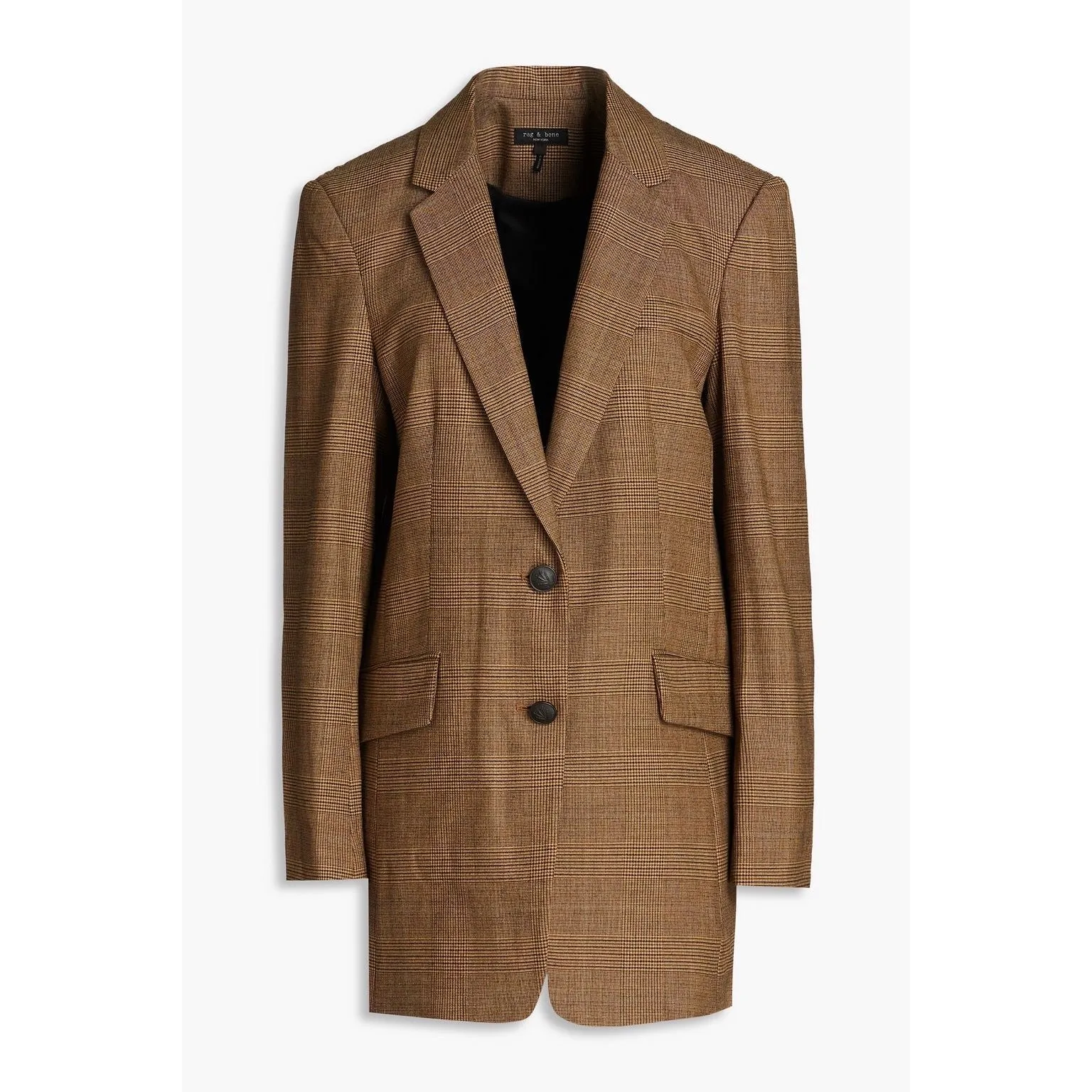 Rag & Bone Marisa Prince of Wales Checked Wool Blend Tweed Blazer‎ Size 4 - Image 4