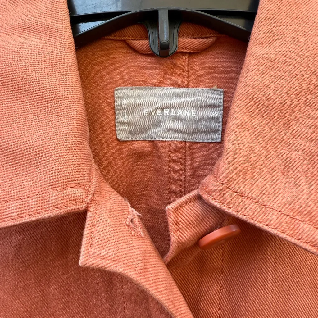 Everlane The Denim Chore Utility Jacket in Terracotta Women’s Size XS - Image 3