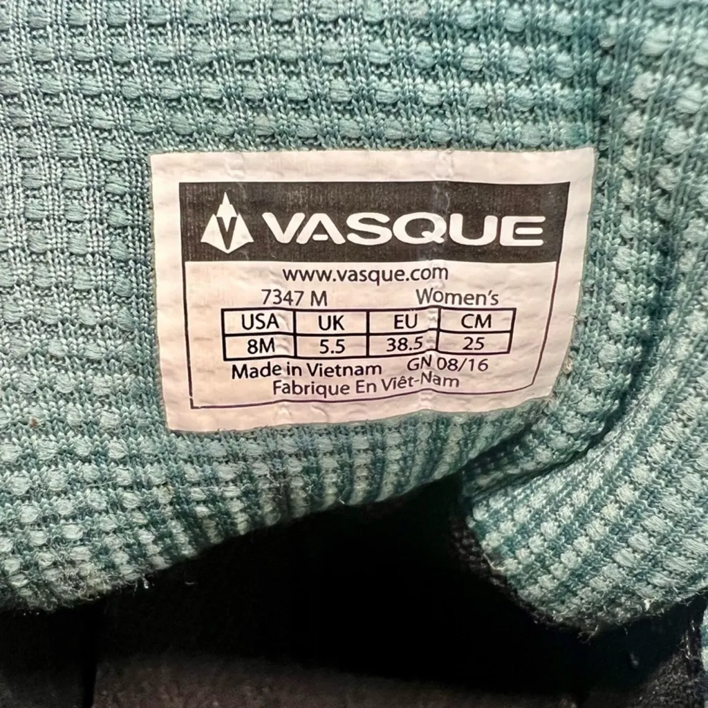 Vasque Women's Teal Knit Hiking Boots Size 8 Gray - Image 4