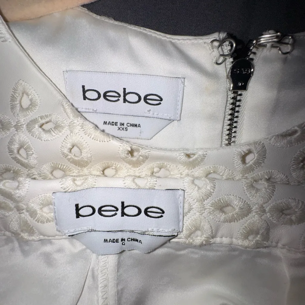 Bebe Cream Eyelet Lace Top and Shorts Set - Image 3