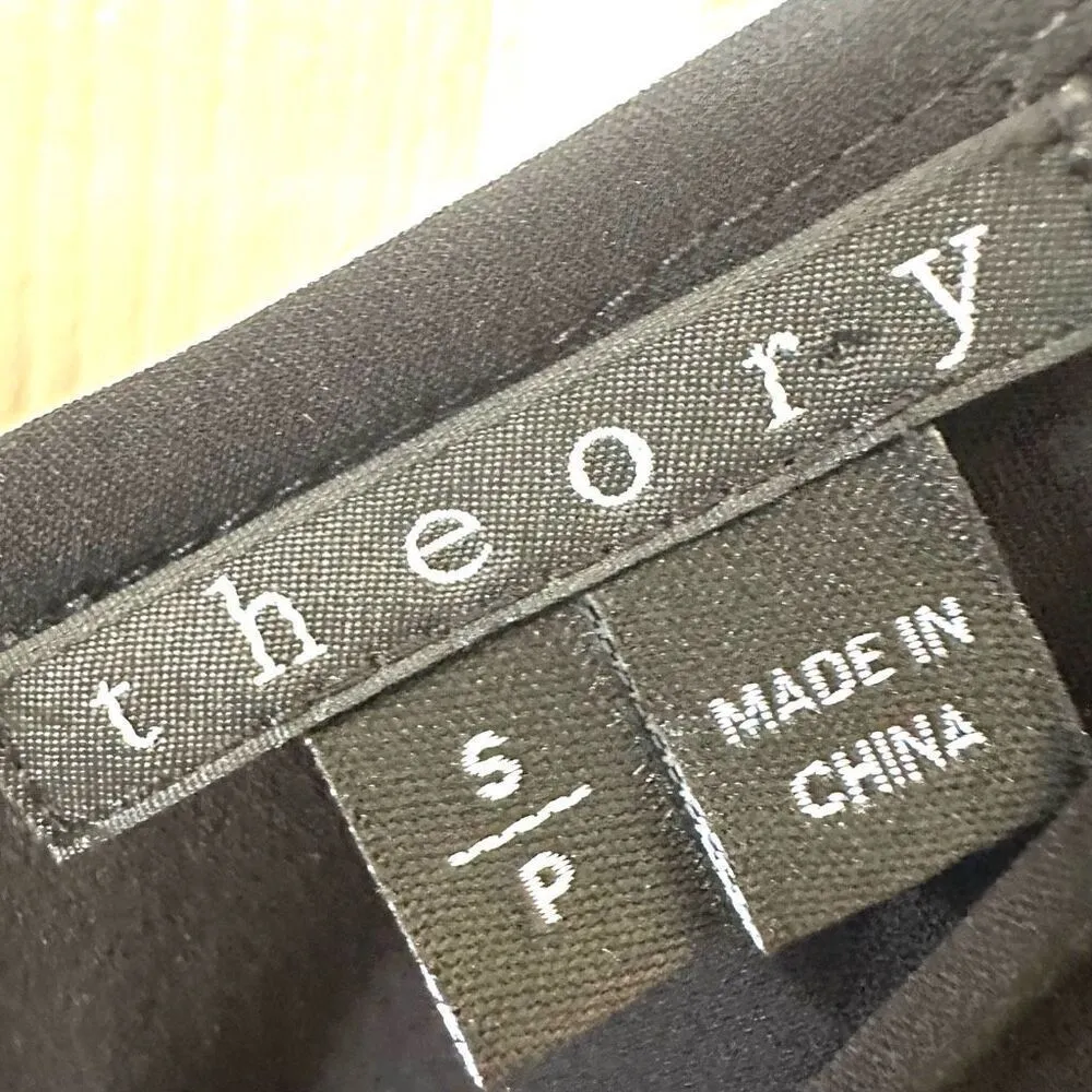 Theory Jethria black silk sleeveless top - Image 7