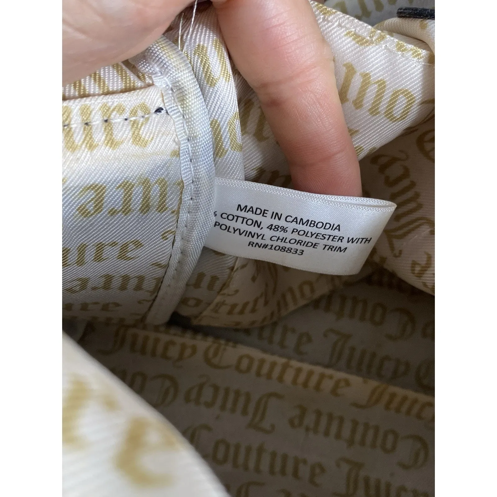 Juicy Couture Women's Full Size Backpack Purse Brown EUC Back To School - Image 10