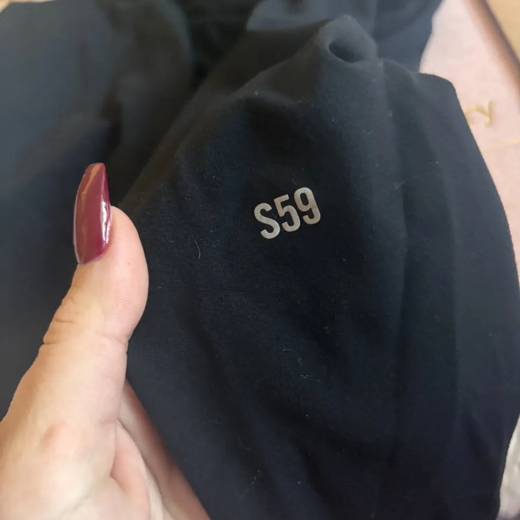 Splits59 Women XXS Black High Waisted Cropped Leggings Airweight Yoga Athleisure - Image 5