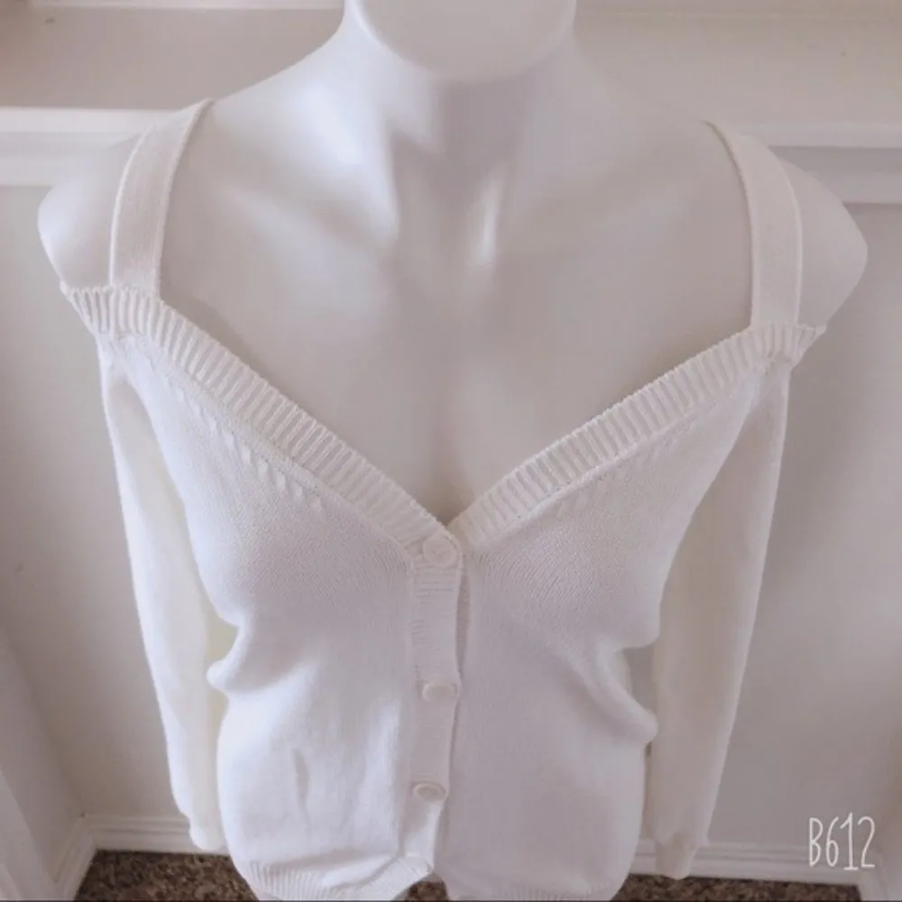 Massimo Dutti Sweater Cold-Shoulder Button-Front(Made in Italy) Size L New w/Tag - Image 4