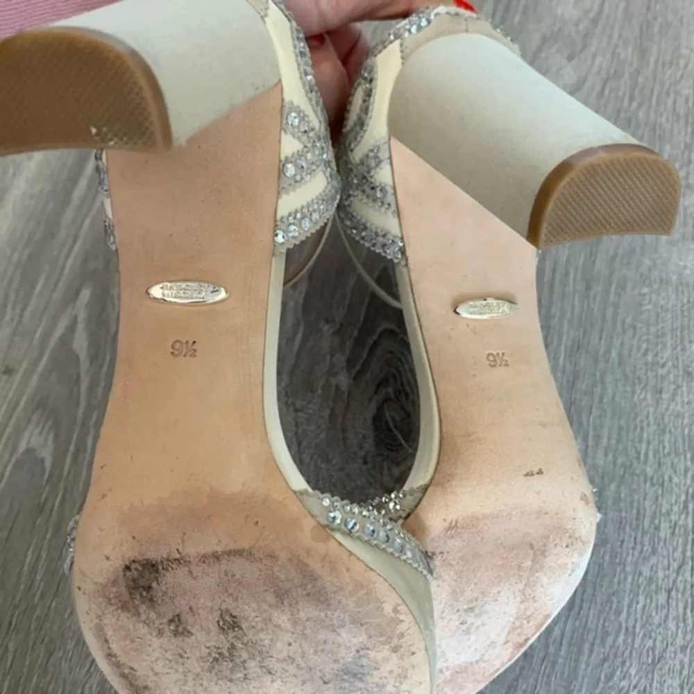 Badgley Mischka Embellished Wedding Heels - Image 5